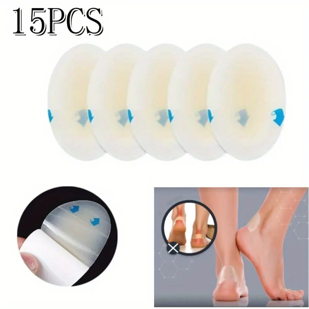 15pcs Ultra-Thin Hydrocolloid Blister Bandages for Fingers, Toes & Heels - Waterproof Gel Blister Pads for Prevention & Recovery, Adhesive Cushions for Comfort & Protection, Blister Protection