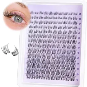 140 Cluster Eyelashes 10-16mm Mixed Length, Natural D Curl False Lashes, Ultra-Thin Invisible Band, DIY Single Row Eyelash Set, Lash Clusters Kit, Eyelash Extension, False Eyelashes Extensions, Diy Personal Lashes
