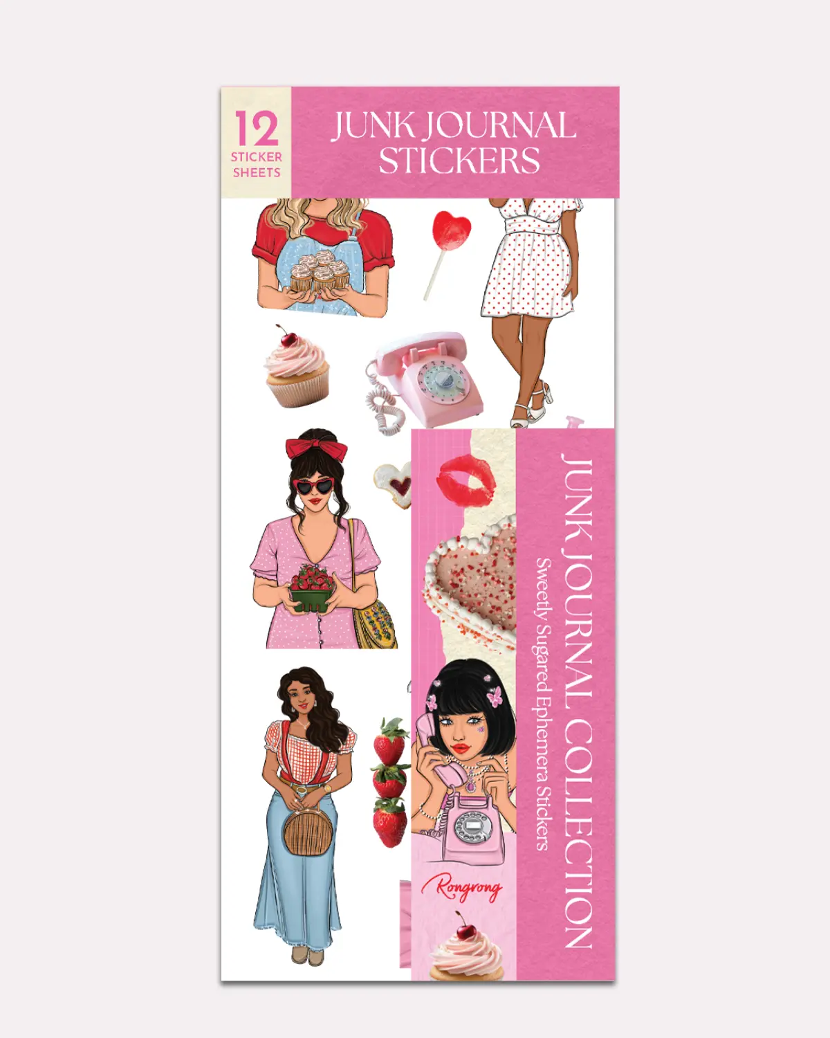 Sweetly Sugared - Ephemera Sticker Sheet Set