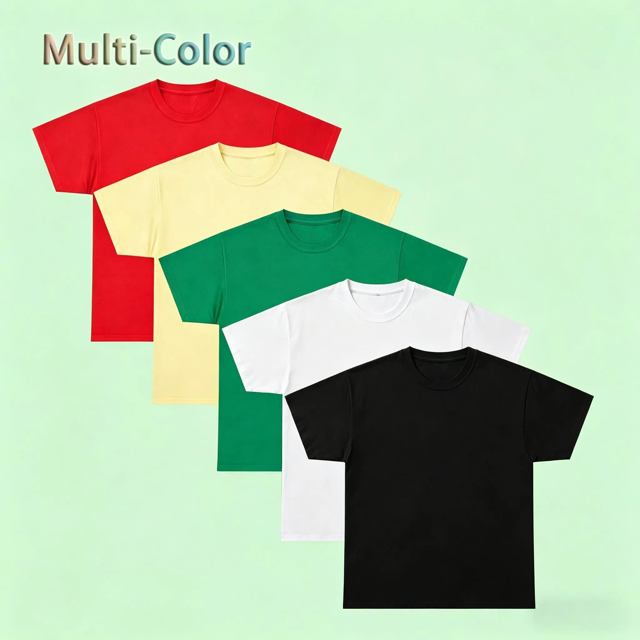 Solid Color T-shirt Cotton Multipack Unisex Casual Tee Fashion Tops Summervibes Sturdy Shirt Versatile Everyday Wear