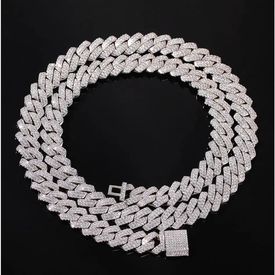 Iced Out Chunky Chain Necklace - Miami Cuban Bling Link Choker for Men/Women, Silver-Gold Hip Hop Costume Jewelry with Gold Accents, Daily Versatile Piece for Bold Lovers