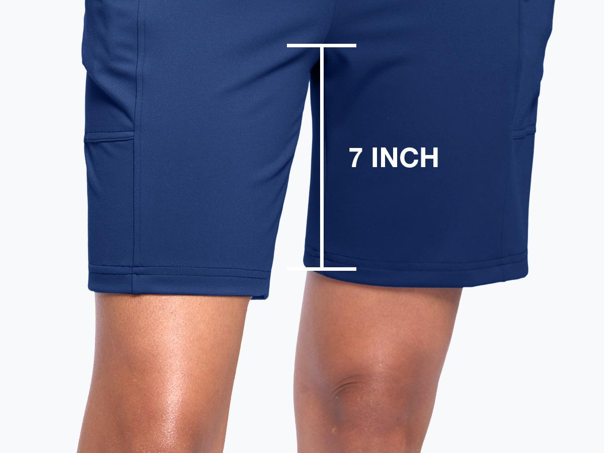 [Clearance] G Gradual Women's 7" High Waisted Anti-Chafing Active Gym Shorts, Elastic Breathable Quick Dry Stretch Running Light Bermuda Shorts with Side Pockets for Workout, Casual