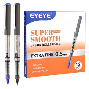 【Buy 1, get 2 free】EYEYE PVN166 0.5 / 0.7 mm Blue Pens Needle Rollerball, 12 Pack, Rollerball Pen Extra Fine Point Quick Dry, Liquid Ink Pens Fine Point Smooth Writing Pen for Journaling, Note Taking, Office, School Supplies,  Gifts