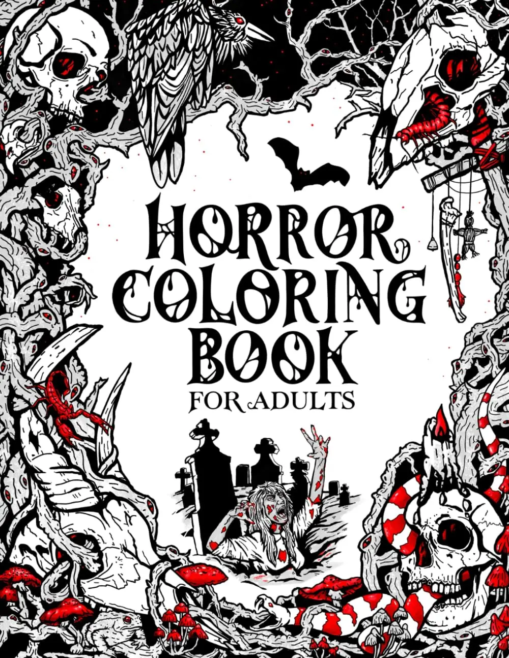 Horror Themed Coloring Book for Adults - Creepy Creatures, Monsters, Ghosts Activity Book, 84 Pages, 7.4 oz, 8.5x0.19x11 Inches Lightweight Compact Paperback Format Feels Light to Hold (Jul 17, 2023)