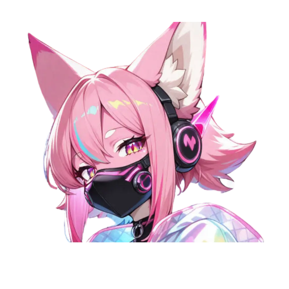 Nyra PulseCore Inspired Cyber Anime Girl Vinyl Sticker, Futuristic Tech Character Decal, Glossy Waterproof Aesthetic Laptop Water Bottle Car Decor, Neon Style
