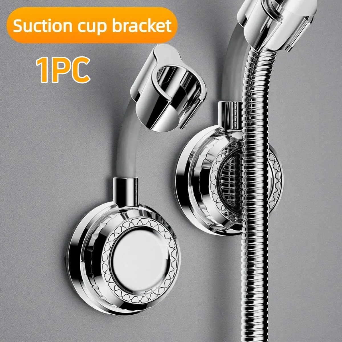 Adjustable Shower Head Holder Without Drilling, Universal Bathroom Mount for Handheld Sprayer, Strong Adhesive, 360° Rotation, Showerhead Holder