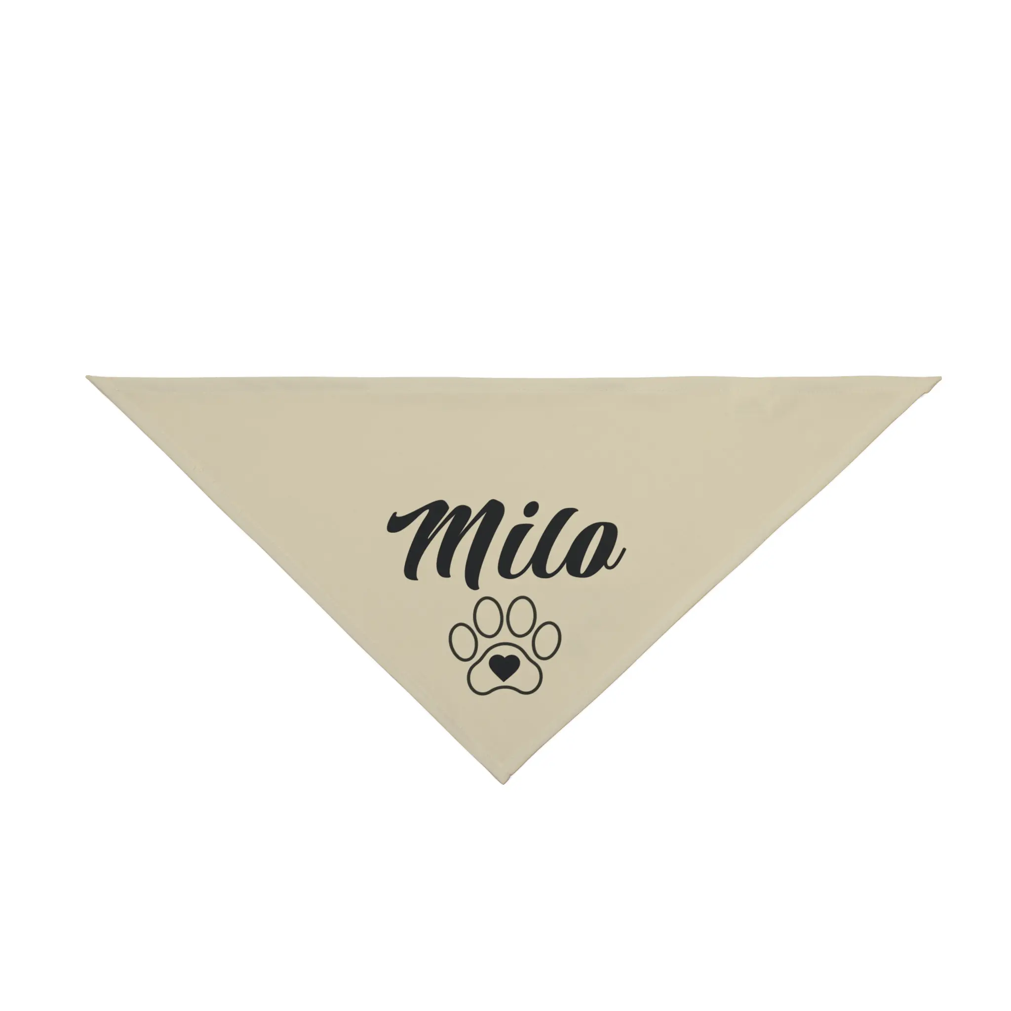 VAWT Merch Personalized Dog Bandana - Custom Name, Beige, Animal Graphic, Universal Fit Pet Neck Accessory