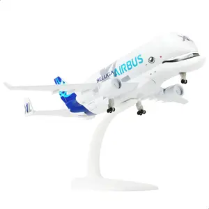 1/300 A330 Beluga XL1 Diecast Metal Airplane Model Kit with Stand (7.7 inches) for Airbus a330 743L Super Transport Beluga Model for Adult Plane Aviation Enthusiasts Collectible or Gift