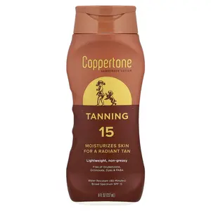 Coppertone Tanning, Sunscreen Lotion, SPF 15, 8 fl oz (237 ml)