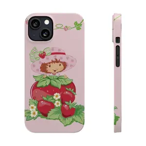 Strawberry Shortcake Phone Case, Cartoon Slim Phone Case, Gift For Friend, Accessories For iP