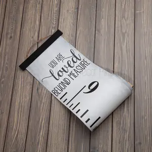 Vintage Gray Height Ruler "Loved Beyond Measure" Growth Chart