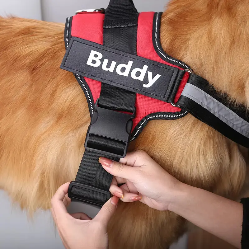 Personalized Dog Harness NO PULL Reflective Breathable Pet Harness Vest For Small Large Dog outdoor Walk Training Accessories