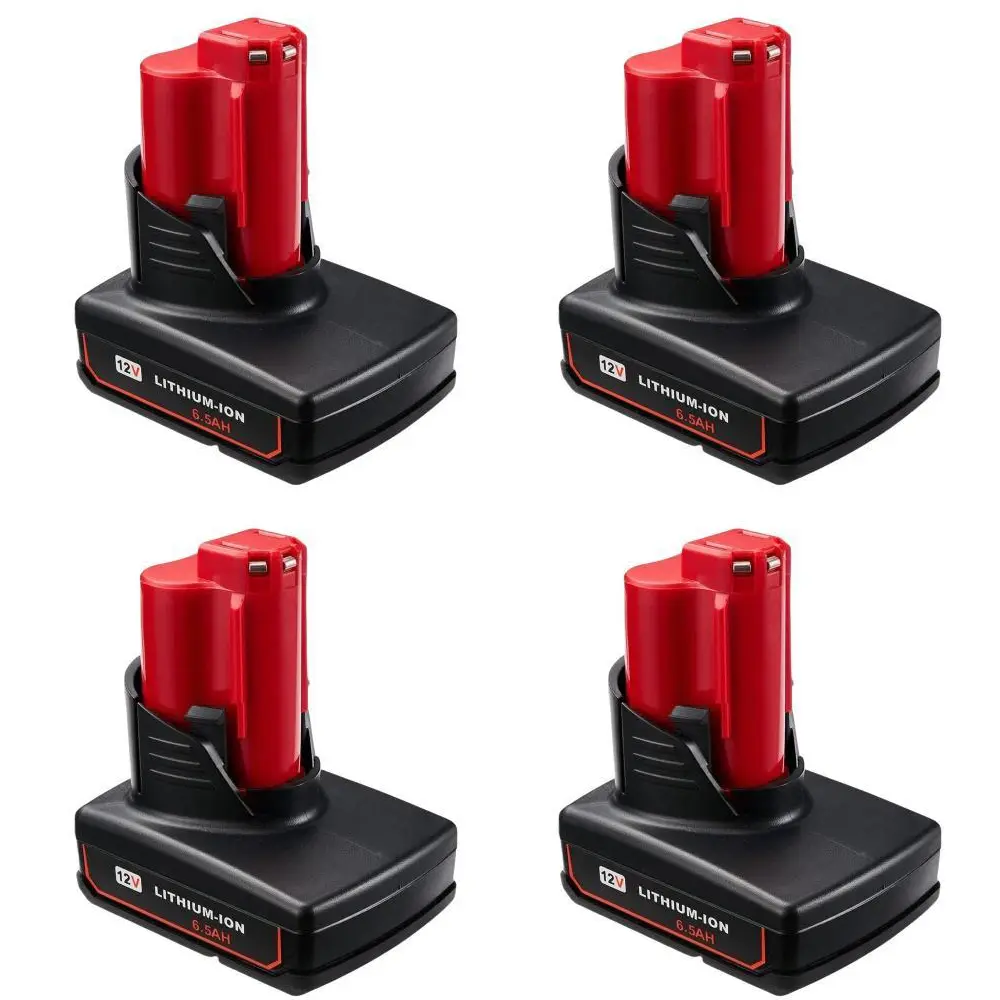 6500mAh 12V Lithium-ion Battery for Milwaukee ∧∧-12 48-11-2401 48-11-2412 48-11-2411 48-11-2420 48-11-2410 Cordless Tools Replacement Pack