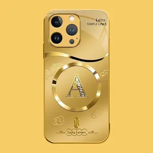 Suitable for [iPhone 13 Pro Max] high-end MagSafe phone case，Features a magnetic attachment function，exquisite Printed Pattern — Not 3D Dimensional Diamonds. YM99