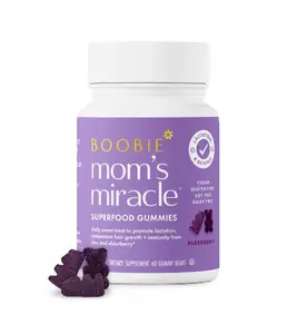 Boobie Superfoods Bears - Dietary Vitamin Supplement with Elderberry, Zinc, Biotin, Moringa, Turmeric, and Cinnamon - Immune Support