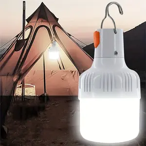Camping Lantern, USB-Rechargeable Smart Lantern, LED Portable Lantern Night Light, High-Brightness Lighting Accessory, with Hook Feature, for Emergency Use, Camping, Fishing, Garden, Street Vending