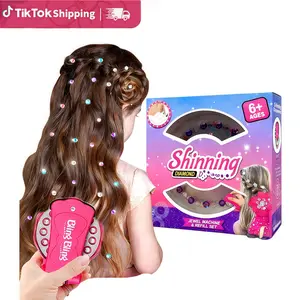 Glitter Gemstone Refills Pack 180 PCS Sparkling Rhinestones Hair Gem Stamper Accessories Hair Jewels Diamonds Stapler for Styling Tools Girls Christmas Gift Birthday Gift Plug-free Styling Tools