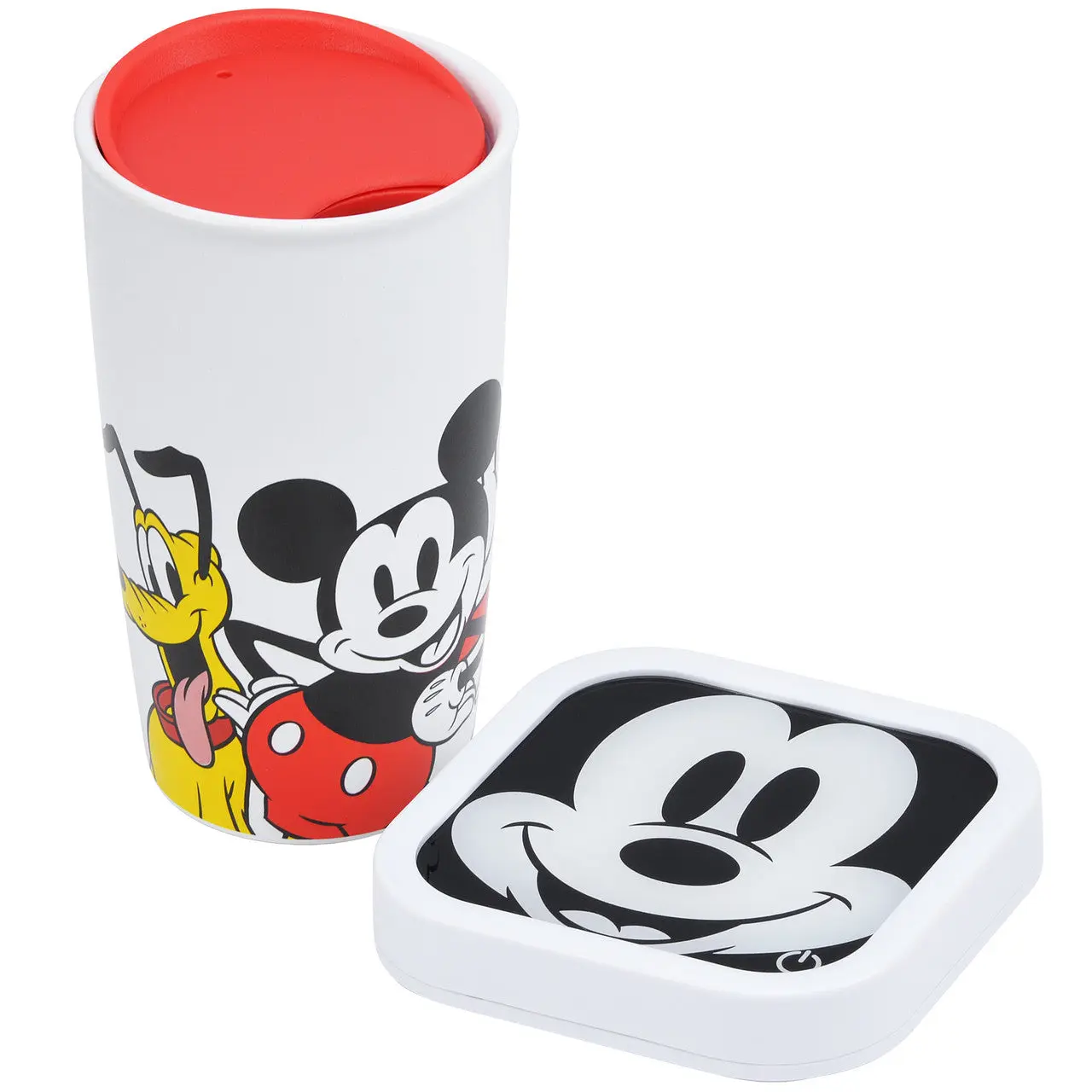 Mickey & Friends Glass Top Mug Warmer with 16 Ounce Mug