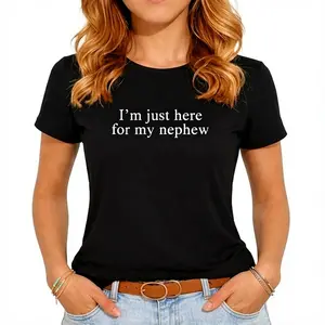 I'm Just Here For My Nephew Shirt, New Future Aunt T-shirt, Cute Auntie Graphic Tee, Funny Titi Clothing