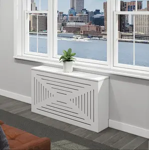 Custom Radiator Cover in NYC - Modern SANTORINI White Finish