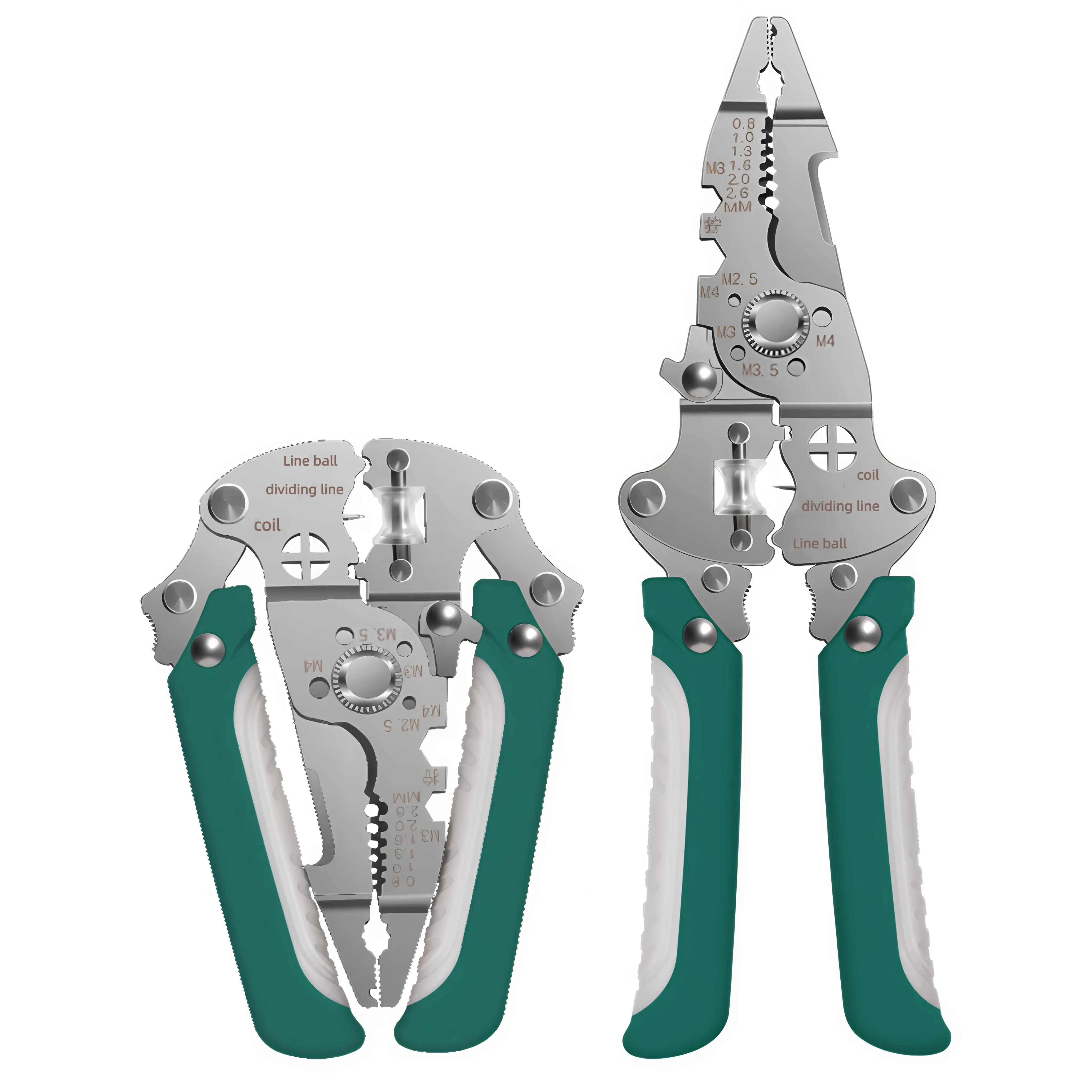 Wire Stripper Tool Multi function 9 in 1 Wire Cutter Crimper Adjustable AWG 6 16 Stripping Crimping Tool Comfortable Grip Refined Craftsmanship 190g