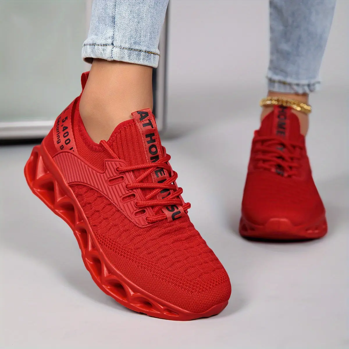 Solid color ankle shoes socks sole hollow twist platform casual shoes, women's men's sports shoes fashion walking shoes, sports shoes air cushion running shoes, women's non-slip breathable tennis shoes