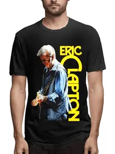 Eric Singer Clapton T-Shirts Youth & Adult Men Men Short Sleeve T-Shirts, Crewneck Top Funny Shirt Novelty Fitness Custom Tees