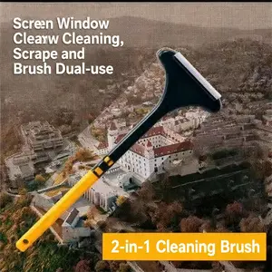 2-in-1 Window Screen Brush Cleaner Multifunctional Scrubber No Disassembly Needed Home Dual-Sided Wipe Cleaning Tool Glass Window Washer