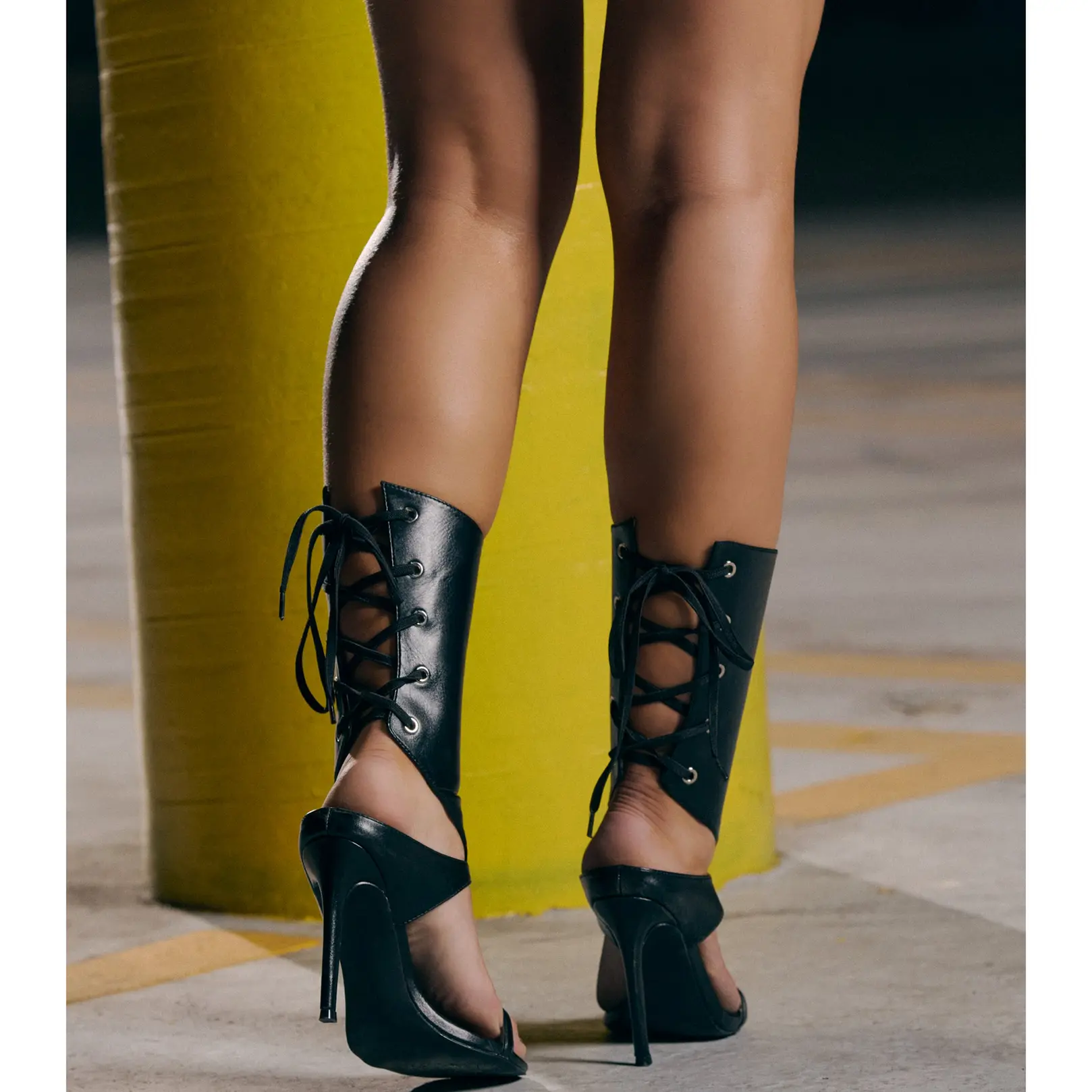 Tied With Attitude Stiletto Heels