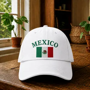 Mexico Flag Embroidered Baseball Cap, Mexican Pride Dad Hat, Mexico Heritage Hat, Patriotic Gift for Men and Women, Country Flag Cap
