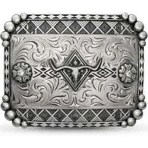 Aztec Longhorn Belt Buckle, Hebillas Personalizadas