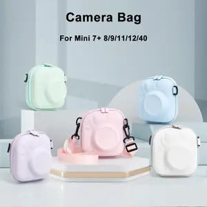 For  Instax Mini Universal Hard Case Storage Bag Polaroid Camera Bag Shell with Shoulder Strap