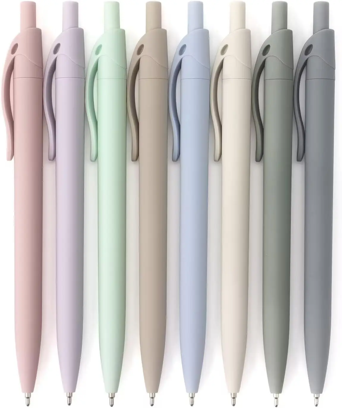 8-Pack Retractable Ballpoint Pens, Smooth Writing, Black Ink, Comfortable Grip, Ideal for Office, School & Everyday Use
