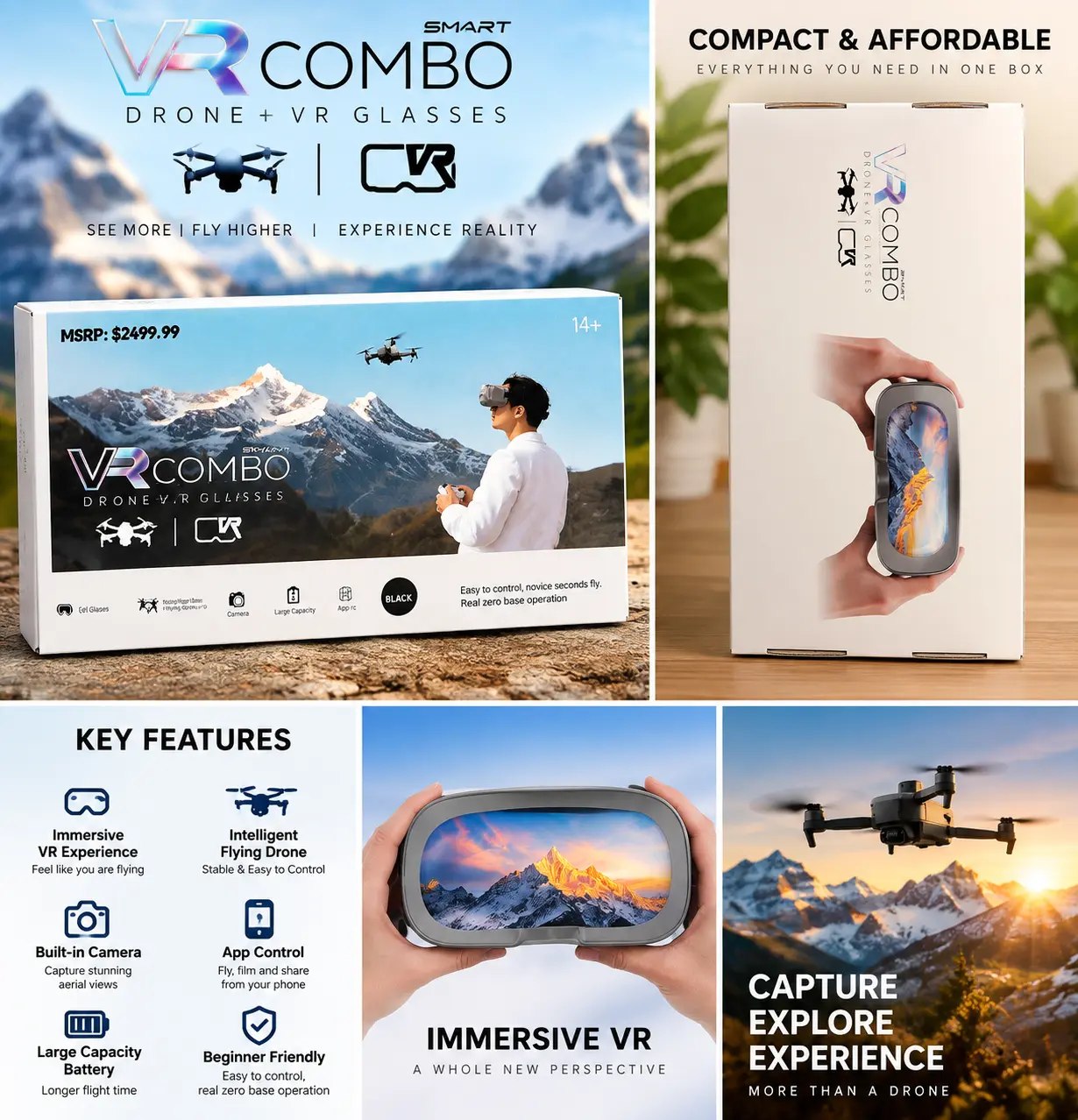 VR Combo Drone With VR Glasses VR Combo Drone With VR Glasses