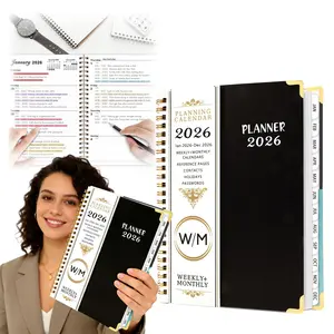 2026 Weekly and Monthly Planner, Jan-Dec, Spiral-Bound with Tabs, Inner Pocket, 6.2" x 8.5" Year Planner Calendar Planner