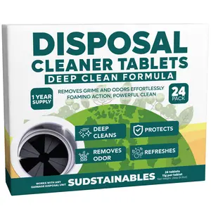 Dishwasher Cleaner and Deodorizer Tablets 24 Pack - Effective Cleaning and Odor Elimination Solutions