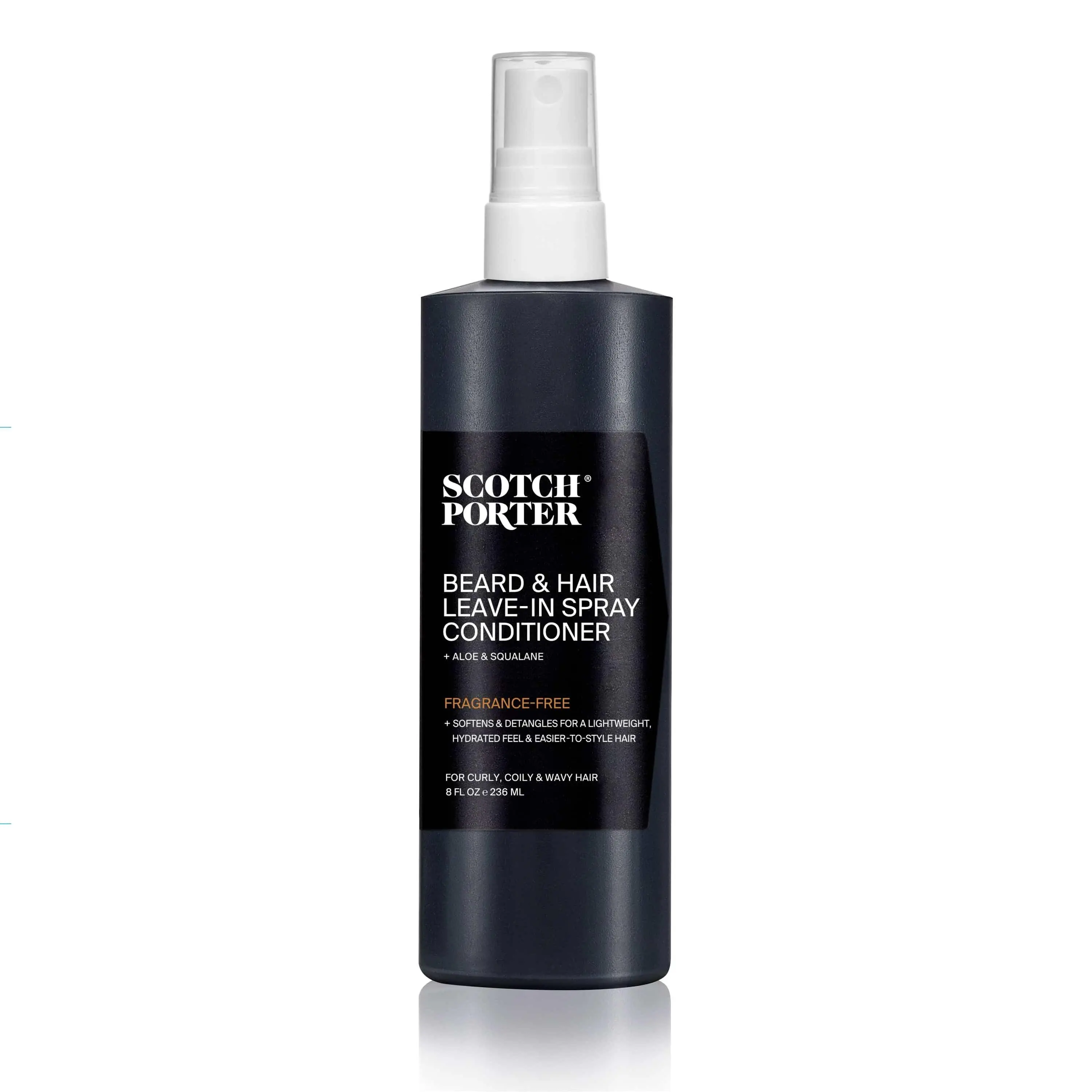 Scotch Porter Beard & Hair Leave-In Spray Conditioner for Men | Moisturizing, Frizz Control, Detangling | Men's Grooming Beard Care