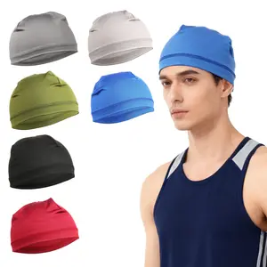 6 Pieces Men Skull Caps Cotton Beanies Sleep Hats Multifunctional Helmet Liner Cap for Men and Women Breathable Comfortable Fit Set