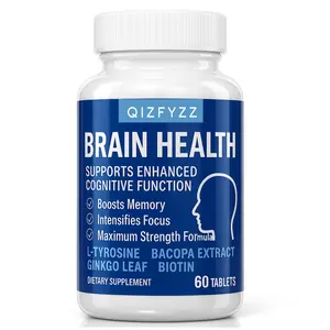 Brain Supplement for Memory, Focus, Mood & Concentration | Ginko Leaf Flavonoids, Bacopa Monnieri & Biotin | Improve Mental Performance, Attention & Cognitive Health
