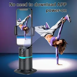 Smart Selfie Stick with Wireless Remote Control, 360° Rotating Phone Stabilizer, RGB Light, Perfect for Short Video Shooting