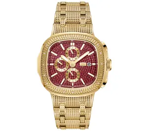 JBW Men's Heist 18K Gold Plated Diamond Maroonial Watch