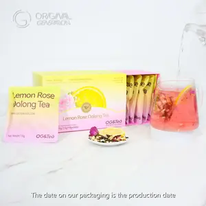 Beauty Tea Lemon Rose Oolong Tea Summer Limited Edition  (7.5g×10packs) With Lemon,Apple,Dragon Fruit,Pear,Oolong Tea,Rose,Citronella,Mint