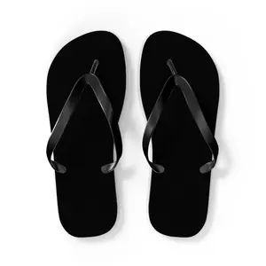 Black Minimalist Flip Flops | Solid Color Beach Sandals