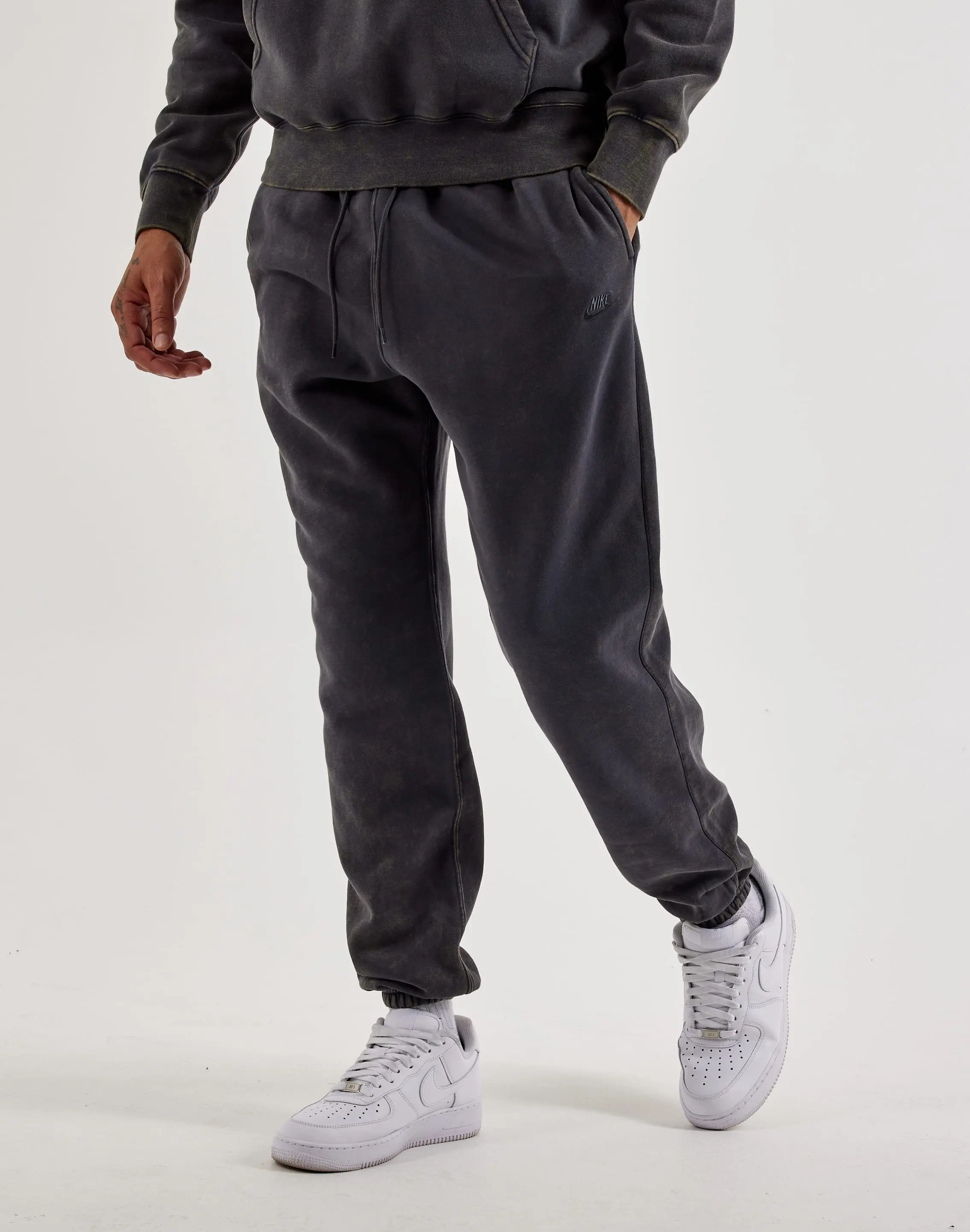 Mens Nike Club Washed Cuffed Fleece Pants