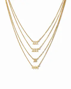 Sami Jewels Angel Number Pendant Necklace, 925 Sterling Silver Plated with 14k Gold, 16" Adjustable Chain, Ideal for Everyday Wear, Trendy Number Pendant Necklace, Angel Number Jewelry, Unique Gifts for Women