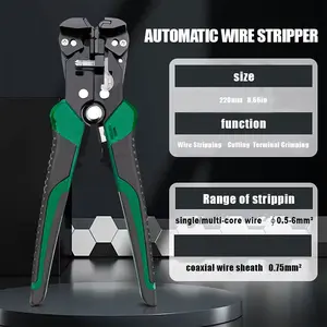 3-in-1 Wire Stripping Tool Precision Strip Cut & Crimp 10-24 AWG Wires Heavy-Duty Manual Crimper Stripper for Single Multi-Core Coaxial