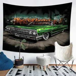Lowrider Hanging Banner for Home Decor, University Dorm Bedroom Living Room Wall Decoration, Multi-Purpose Party Decorations, Tapestry Wall Mural