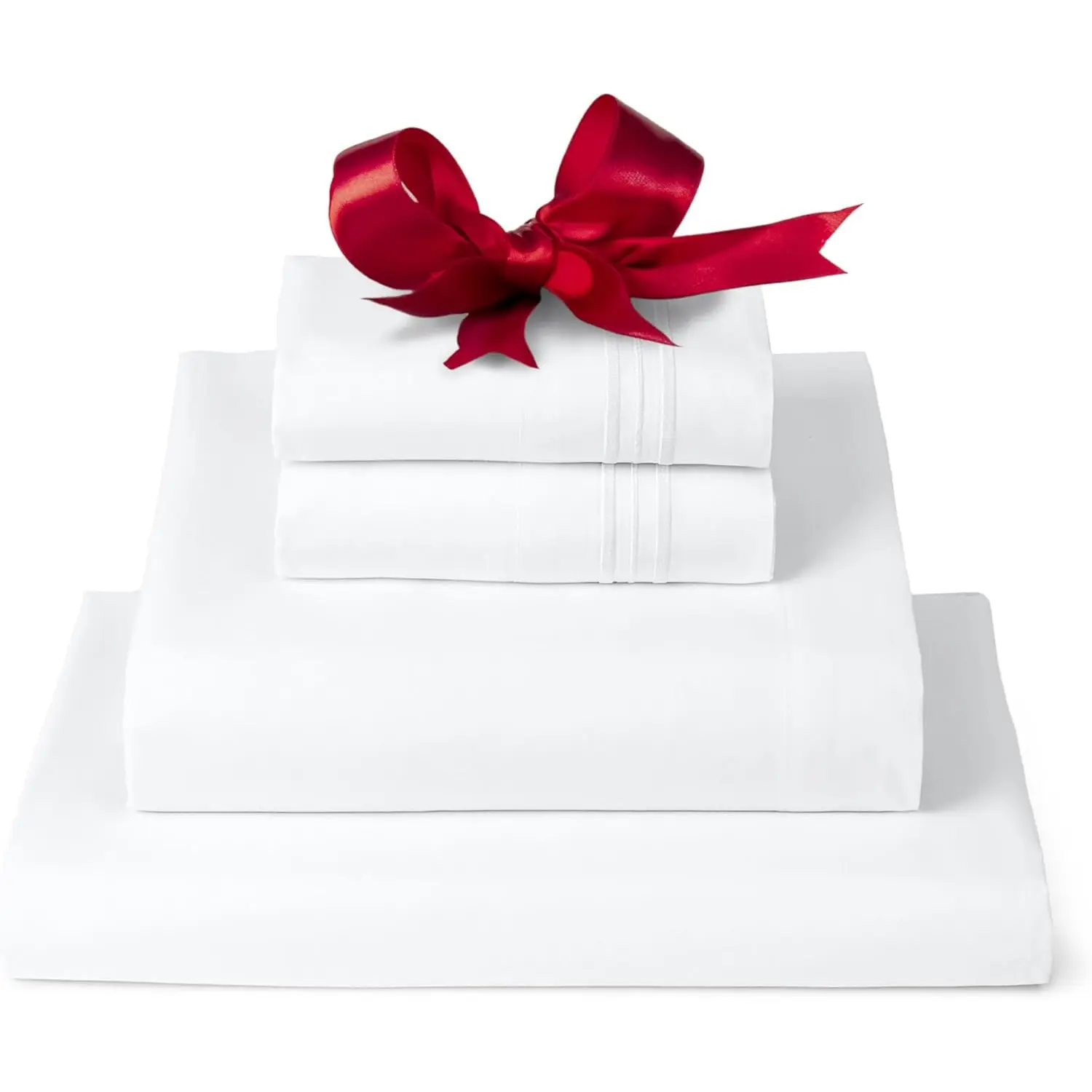 Mellanni Queen Sheets Set - 4 PC Iconic Collection Bedding Sheets & Pillowcases - Hotel Luxury, Extra Soft, Cooling Bed Sheets - for Women, Men, Kids & Teens (Queen, White) Mellanni