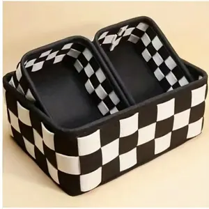 1pcs/2pcs/3pcs Felt Storage Box Set, Indoor Design Organizer, Durable Storage Organizer, Large Capacity for Clothes Toys Books, Home Organization Solution