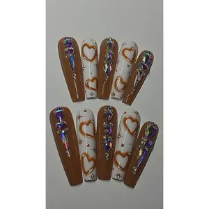 90’s IN NUDE | COFFIN | XL LONG | PRESS ON NAILS